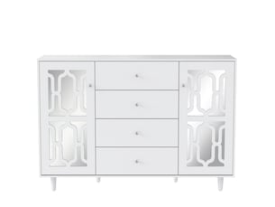 Buffet 2 porte(s)  4 tiroir(s) BGSRYAO  - 147 cm coloris blanc 