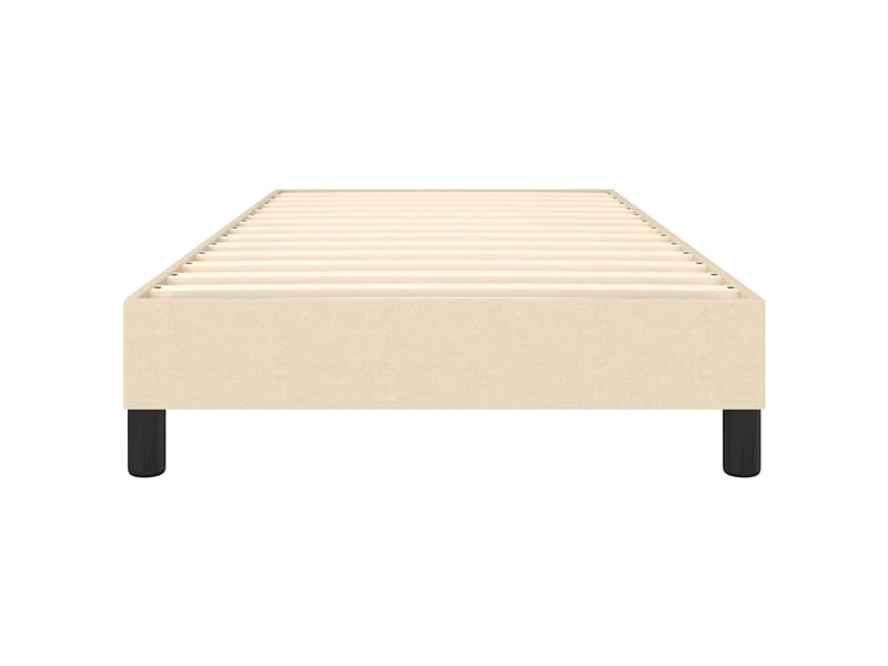  Lit simple- lit adulte -  cadre de lit à lattes crème 100x200 cm tissu  - Conforama D