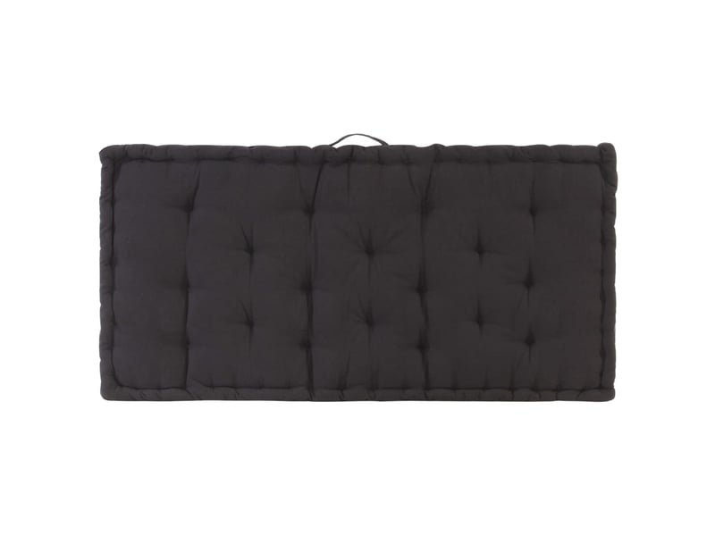  Coussin de canapé palette 100 % coton 120x80x10 cm noir dec021808  - Conforama E
