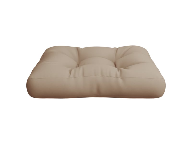  Coussin de palette, coussin de chaise, coussin de canapé taupe 58x58x10 cm tissu cf55463  - Conforama D