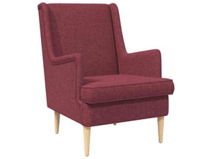 Fauteuil fixe VIDAXL Tissu rouge
