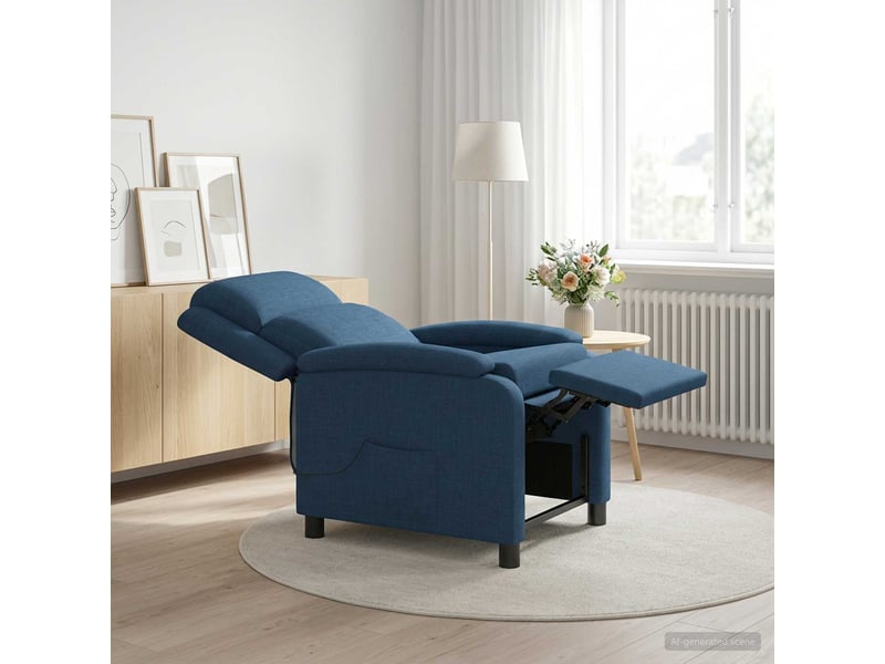 Vidaxl fauteuil de massage inclinable bleu tissu - Conforama B