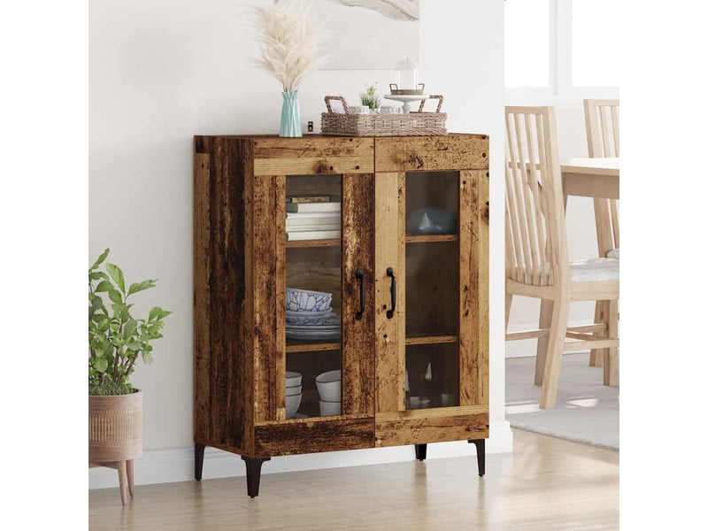  Buffet - bahut - meuble de rangement bois ancien 69,5 x 34 x 90 cm bois d'ingénierie et fer  - Conforama B