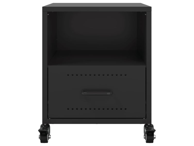  Table de chevet - cabinet de chevet - table de nuit noir 36x39x43,5 cm acier  - Conforama E