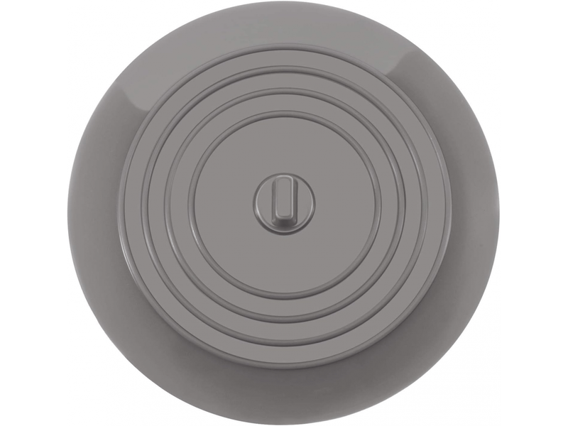  Bouchon de baignoire en silicone, bouchon d'évier, diamètre 15,3 cm, bouchon de vidange universel (1 pièce, gris)  - Conforama A