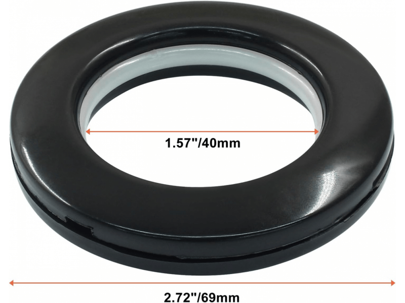  Crochets muraux lot de 8 œillets de rideau de 40 mm de diamètre intérieur, noirs, à clipser  - Conforama D