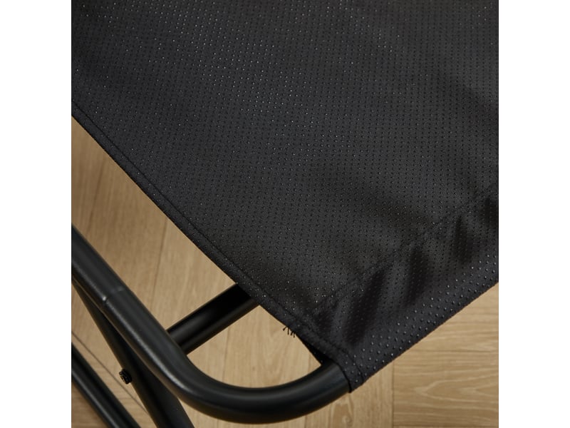  Fauteuil de jardin avec repose-pieds 65x78x86 cm – noir et blanc – coussin épais, structure résistante  - Conforama E