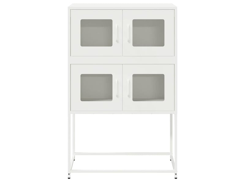  Buffet haut - bahut - meuble de rangement blanc 68x39x107 cm acier  - Conforama E
