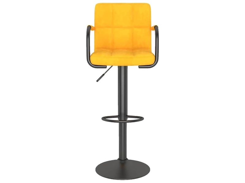  Lot de 2 tabouret de bar, chaise de bar jaune moutarde velours shl25931  - Conforama D