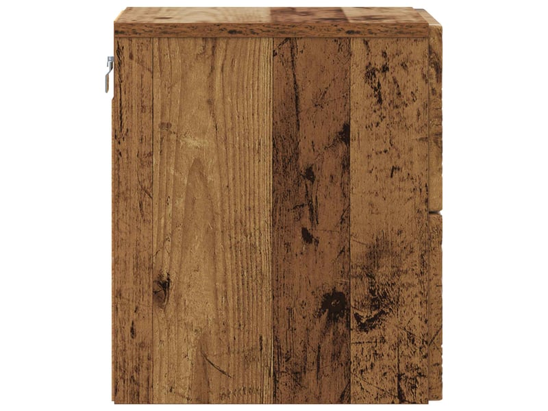  Table de chevet mural 2 pièces bois ancien 34,5 x 33 x 40 cm  - Conforama E