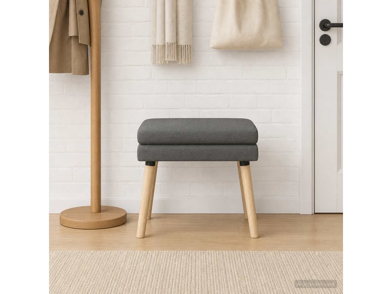  Banc d'entrée, banc à double couche gris foncé 60x40x46 cm tissu  - Conforama B