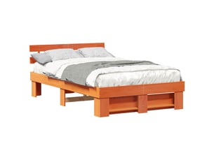 Lit 2 places 140x190 cm    coloris marron