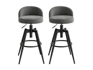 Tabourets de bar lot de 2 avec repose-pieds stable, chaises de comptoir modernes pour salle à manger