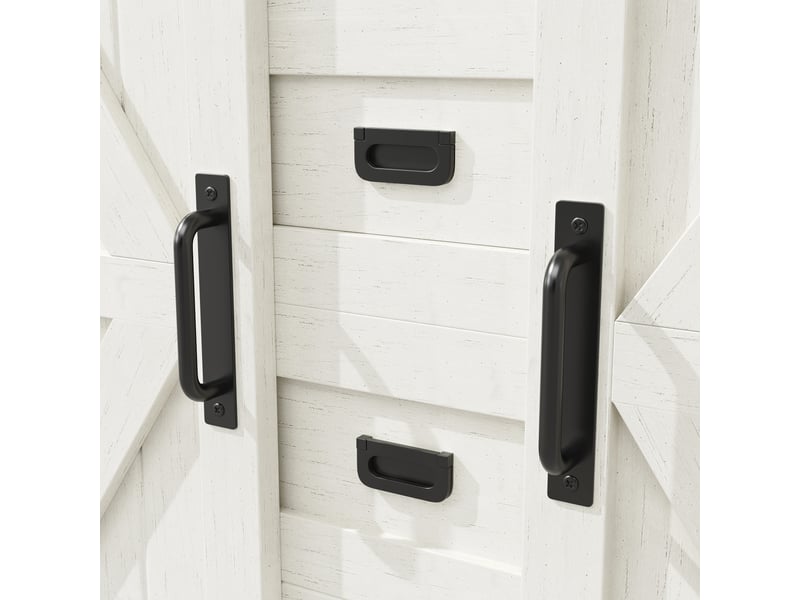 Buffet haut 115x40x174,7 cm, grand meuble de rangement cuisine avec capacité de stockage maximale, étagères intérieures ajustables - Conforama R