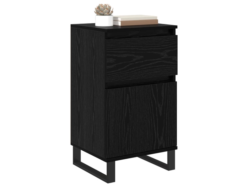 Buffet - bahut - meuble de rangement chêne noir 35 x 40 x 70 cm bois d'ingénierie - Conforama C