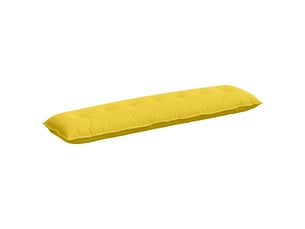 Coussin de dos, coussin de dossier jaune clair 200 x 19 x 50 cm tissu cf54781