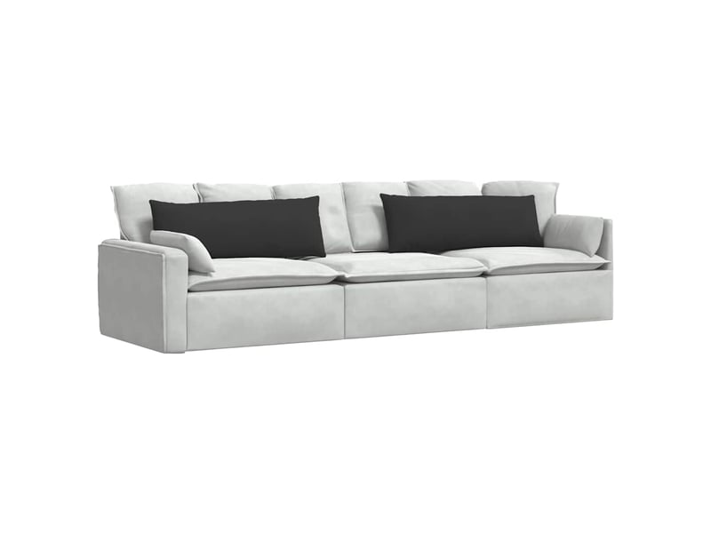 Lot de 2 coussins de canapé, coussins décoratifs tissu noir 120 x 40 cm cf58907 - Conforama C