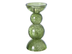 Bougeoir boules en verre ilias 21cm vert olive