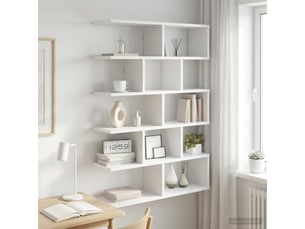 Étagère murale, étagère suspendue blanc 70 x 20 x 100 cm bois d'ingénierie cf42043