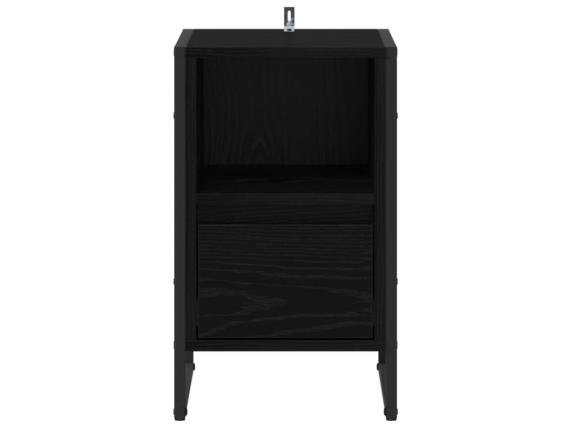  Table de chevet - cabinet de chevet - table de nuit chêne noir 39,5 x 30 x 50 cm bois d'ingénierie  - Conforama E