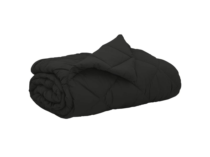  Duvet - couette d'été simple 220 x 200 cm été 200 gsm noir  - Conforama A