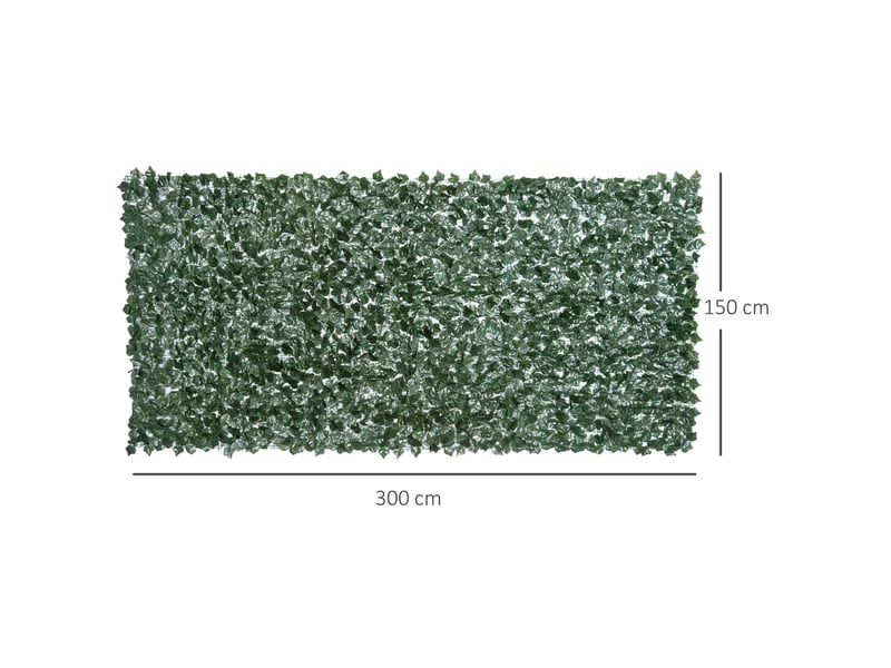  Brise vue artificiel 300 x 150 cm – vert foncé – intimité et décoration extérieure pour balcon, terrasse et clôture  - Conforama C