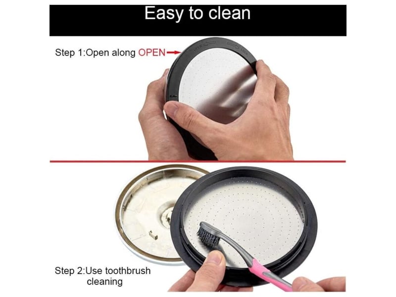  Pommeau de douche à jet supérieur amovible, à main, double usage, en acier inoxydable  - Conforama C