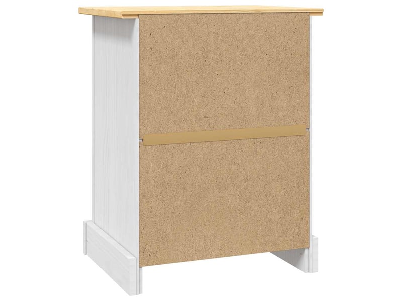  Table de chevet - cabinet de chevet - table de nuit gamme corona pin mexicain blanc 53x39x67 cm  - Conforama E