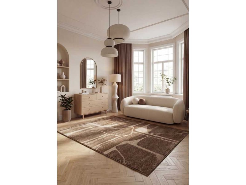  Tapis moderne paris 859 marron - 120x170 cm PARIS K859A marron 120x170 - Conforama B