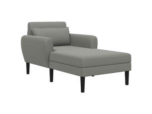 Fauteuil relax manuel VIDAXL  Velours gris