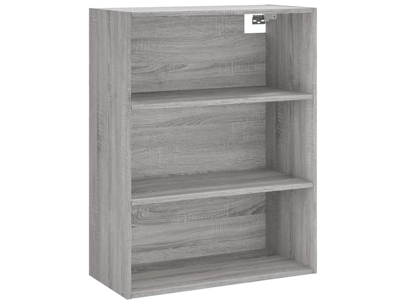 Buffet haut - bahut - meuble de rangement sonoma gris 69,5x34x180 cm bois d'ingénierie - Conforama E