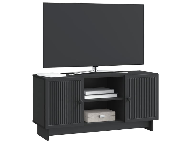  Meuble tv - banc tv - meuble de rangement 102 x 34,5 x 50 cm noir bois d'ingénierie  - Conforama C