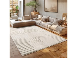 Tapis à relief lena crème 280x370cm