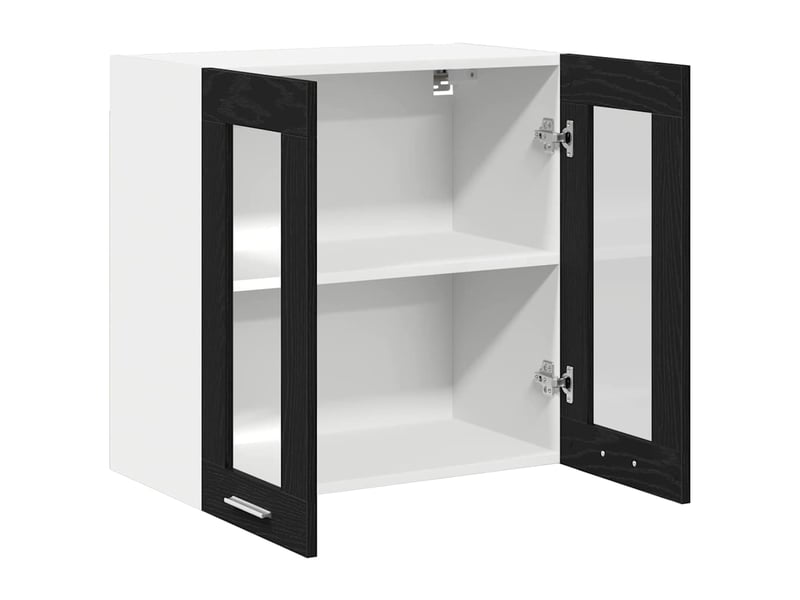  Meuble de rangement cuisine, armoire suspendue chêne noir 60x31x60cm bois d'ingénierie  - Conforama E
