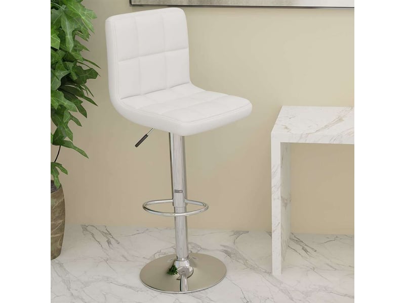  Tabouret de bar, chaise de bar blanc similicuir shl67696  - Conforama B