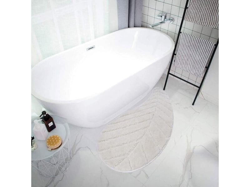  Tapis douche absorbant rapide forme naturelle feuille antidérapant épais duveteux pour salle de bain familiale-4060cm  - Conforama C