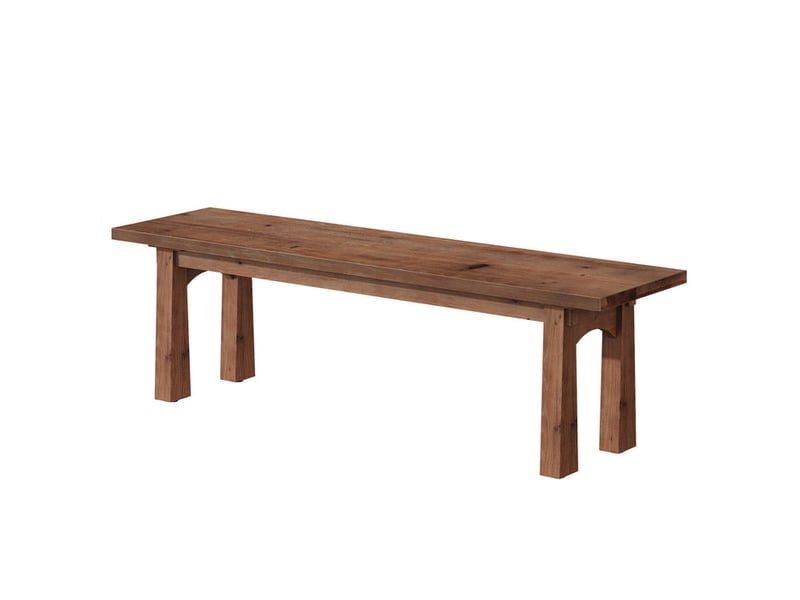  Banc d'entrée en bois massif, banc à chaussures rustique marron, banc de chambre à coucher rustique et étroit de style fermier, pour couloir, cuisine, chambre, salle à manger, l'intérieur  - Conforama A