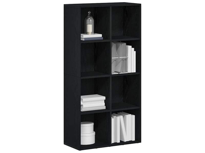 Bibliothèque, meuble de rangement salon en chêne noir 66 x 30 x 130 cm bois d'ingénierie - Conforama D