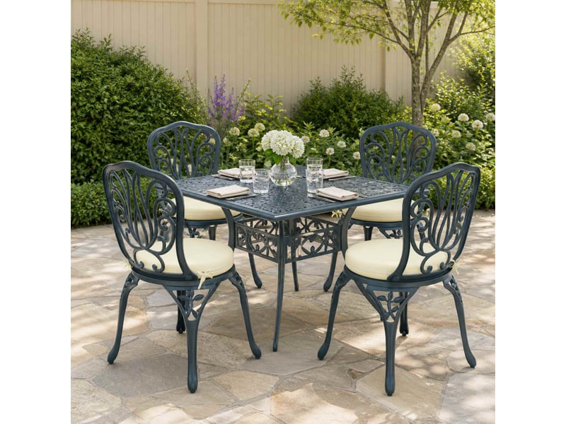  Lot de 4 coussins de siège, coussins d'assise soest 100 % polyester crème cf60378  - Conforama B
