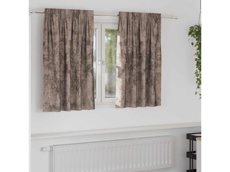  Lot de 2 rideaux en velours, rideaux de fenêtre cappuccino 140 x 140 cm velours cf44154  - Conforama B