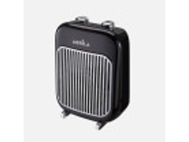  Chauffage soufflant ABRILA Espino 2000 W noir chromé, 2 puissances, 3 fonctions, thermostat réglable et sécurité anti-basculement 254622009 - Conforama B
