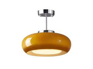 Plafonnier chrome 12 w ø28 cm, design moderne mid-century, lampe de plafond nordique