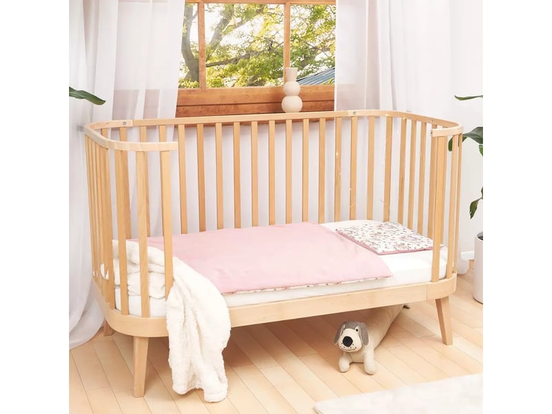 Atb lit bébé évolutif principal 140 × 70 cm avec fonction canapé bois naturel 5904824377513 - Conforama C
