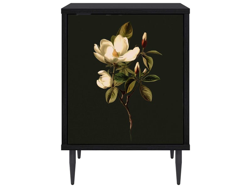  Table de chevet - cabinet de chevet - table de nuit bremen 2 pc chêne noir 36 x 33 x 51 cm  - Conforama E