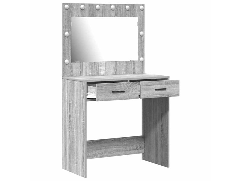 Coiffeuse, table de toilette gris sonoma 78,5x41x135 cm shl38218  - Conforama D
