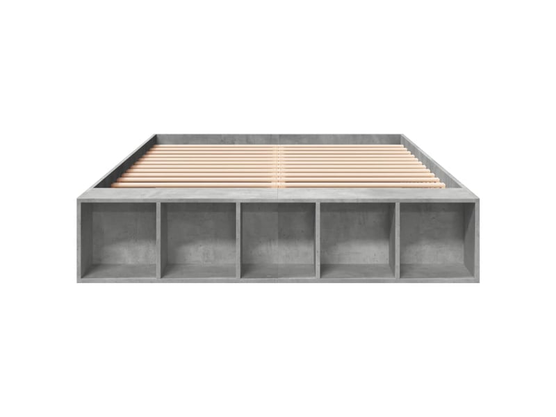  Lit double- lit adulte -  cadre de lit sans matelas gris béton 160x200 cm  - Conforama C