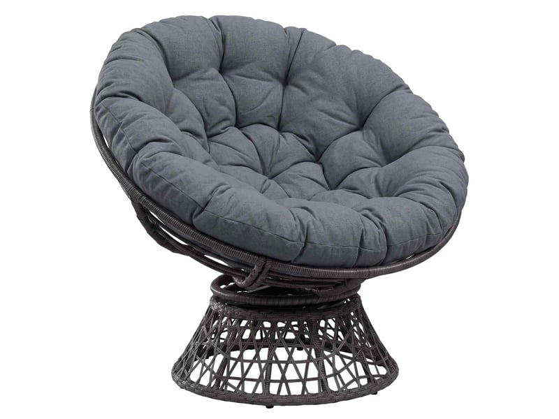  Coussin de chaise papasan, coussin d'assise vianen 100 % polyester bleu cf54227  - Conforama C