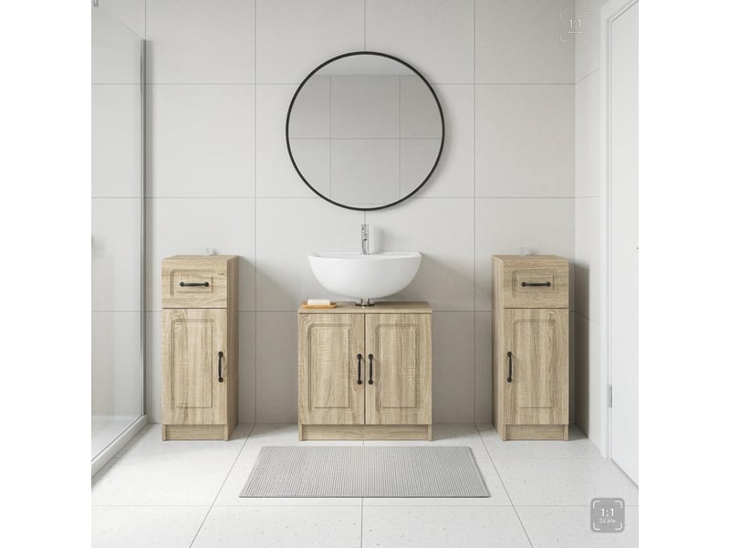 Ensemble de meuble de salle de bain 3 pièces utrecht cf63507 - Conforama B
