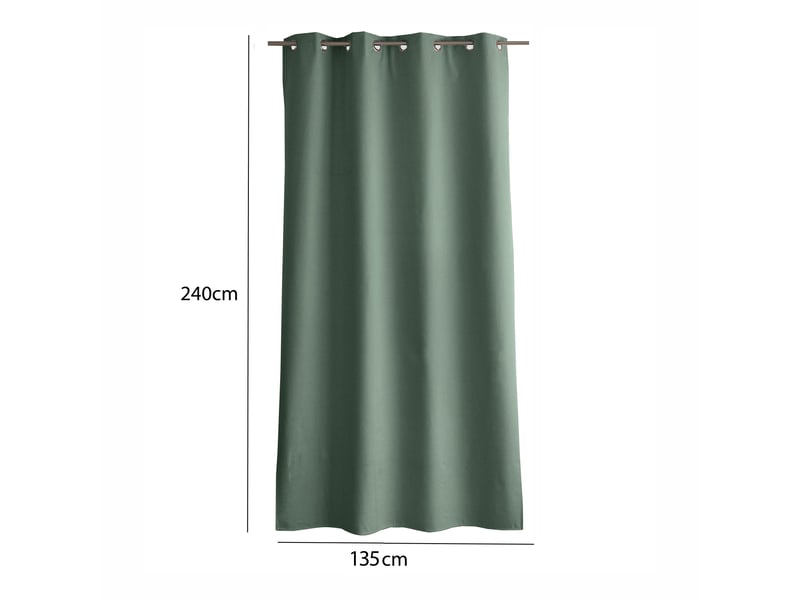  Rideaux occultant thermique, vert gris, 140x240 cm, lot de 2, avec œillets, collection oxford, cmadeco - vert LOT2-H2055VTGR135240 - Conforama C