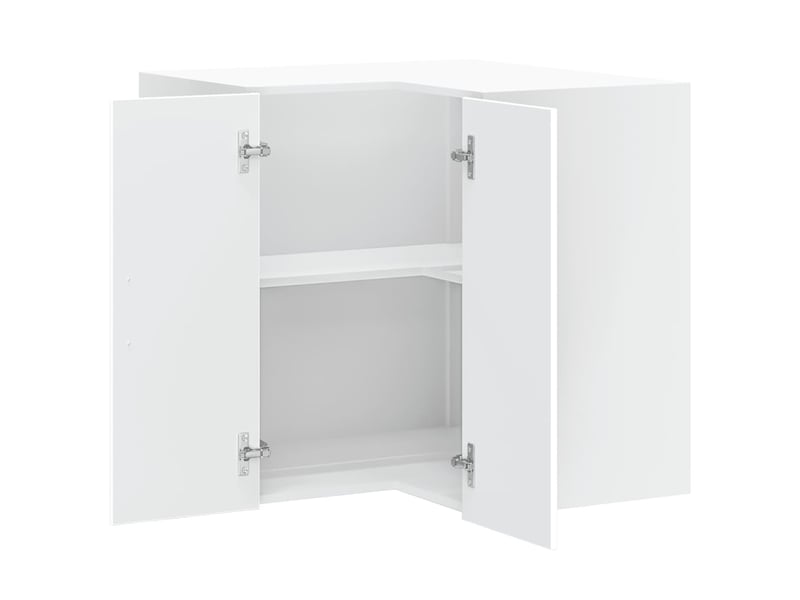  Armoire d'angle murale de cuisine porto blanc bois d'ingénierie  - Conforama E